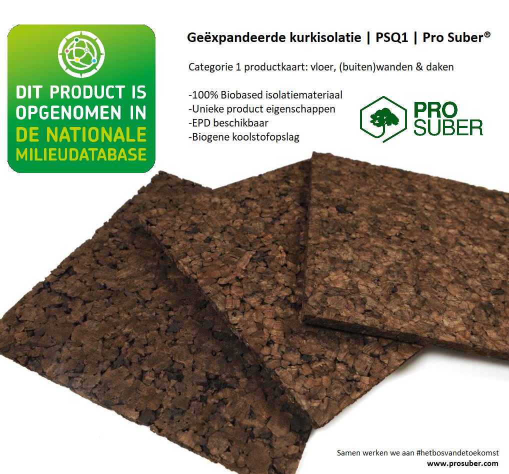 geëxpandeerde kurkisolatie in Nationale Milieudatabase